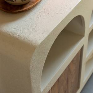 Buffet en bois d'acacia et bois effet béton Dalva