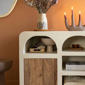 Buffet en bois d'acacia et bois effet béton Dalva