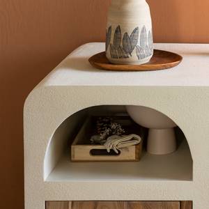 Buffet en bois d'acacia et bois effet béton Dalva