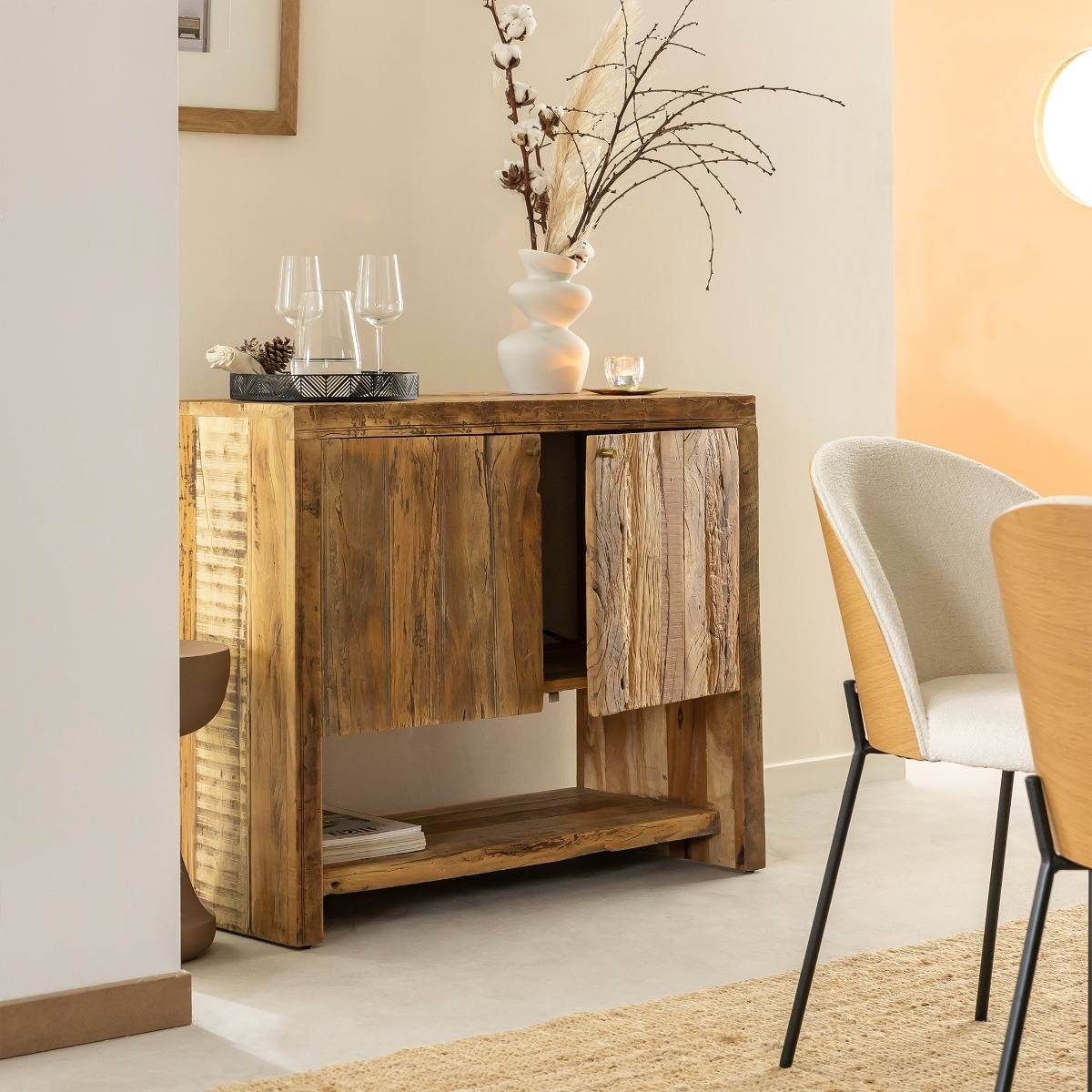 Petit buffet en bois recyclé Naël