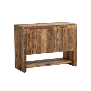 Petit meuble sous vasque en bois recyclé Naël