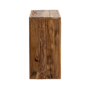 Petit meuble sous vasque en bois recyclé Naël