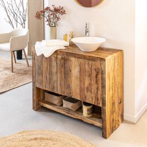 Petit meuble sous vasque en bois recyclé Naël