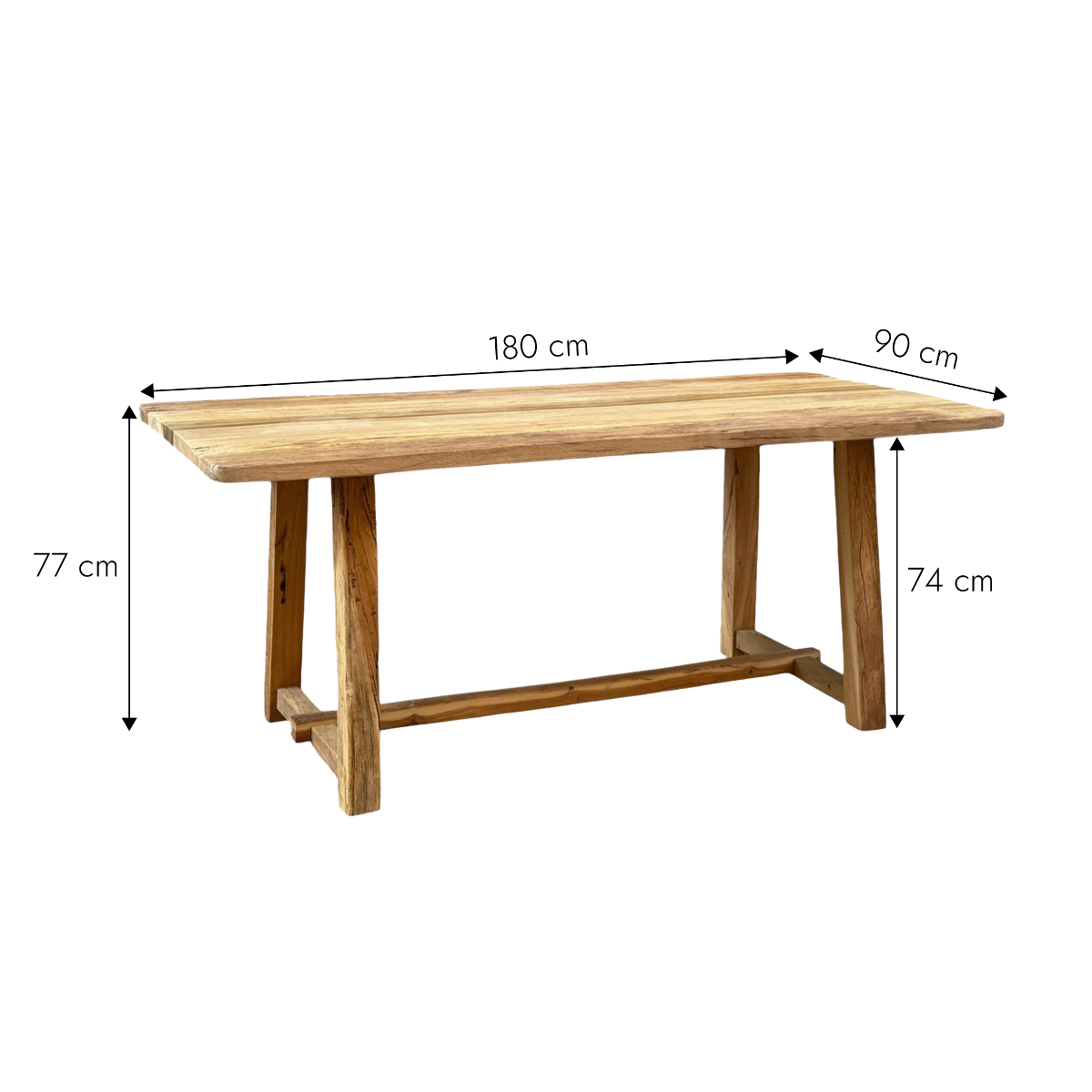 Table à manger en bois recyclé Eurydice