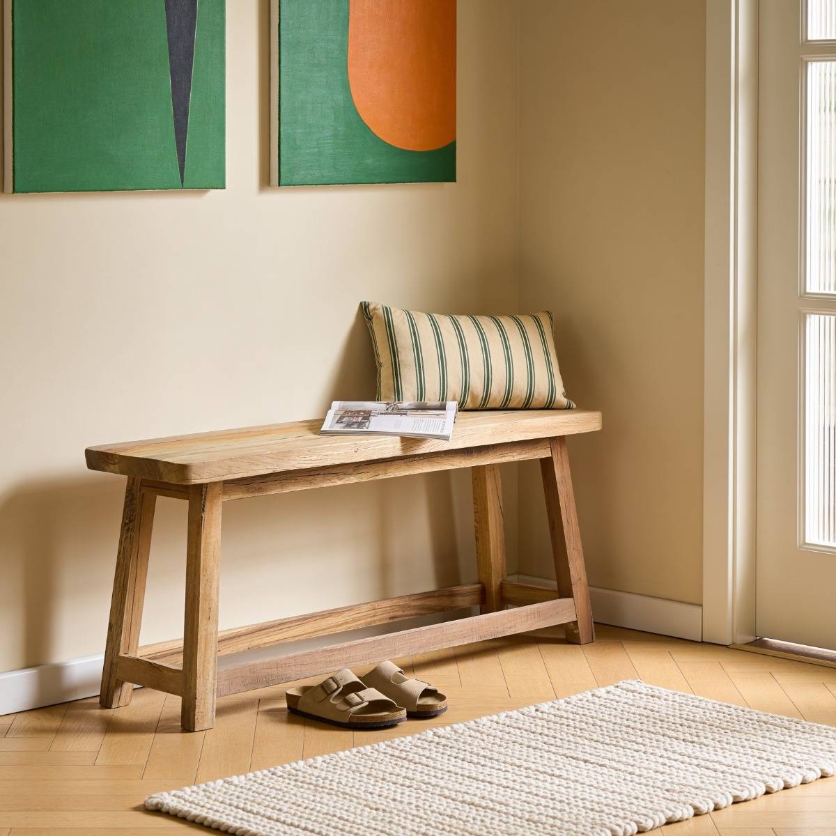 Petit banc en bois recyclé Eurydice