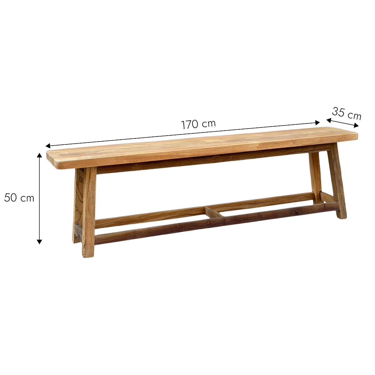 Banc en bois recyclé Eurydice