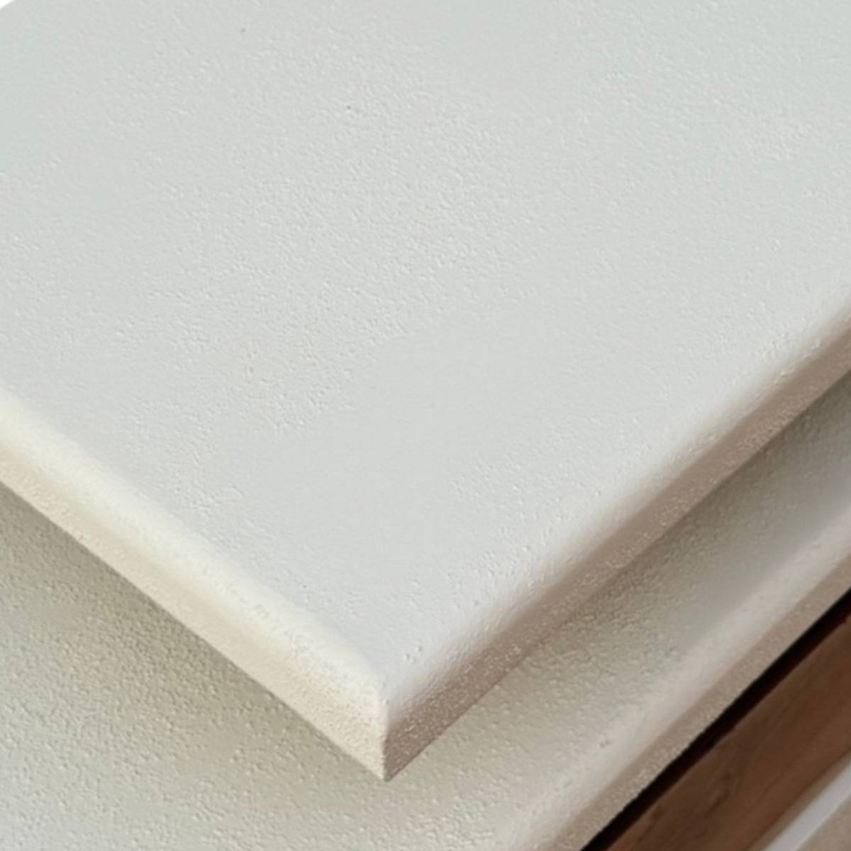 Meuble TV 2 tiroirs en bois effet béton et acacia Dalva