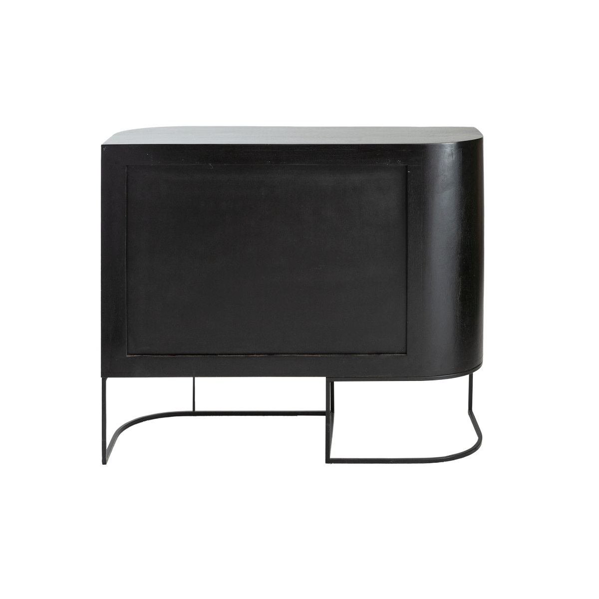 Petit buffet arrondi en bois de manguier et métal Ysé