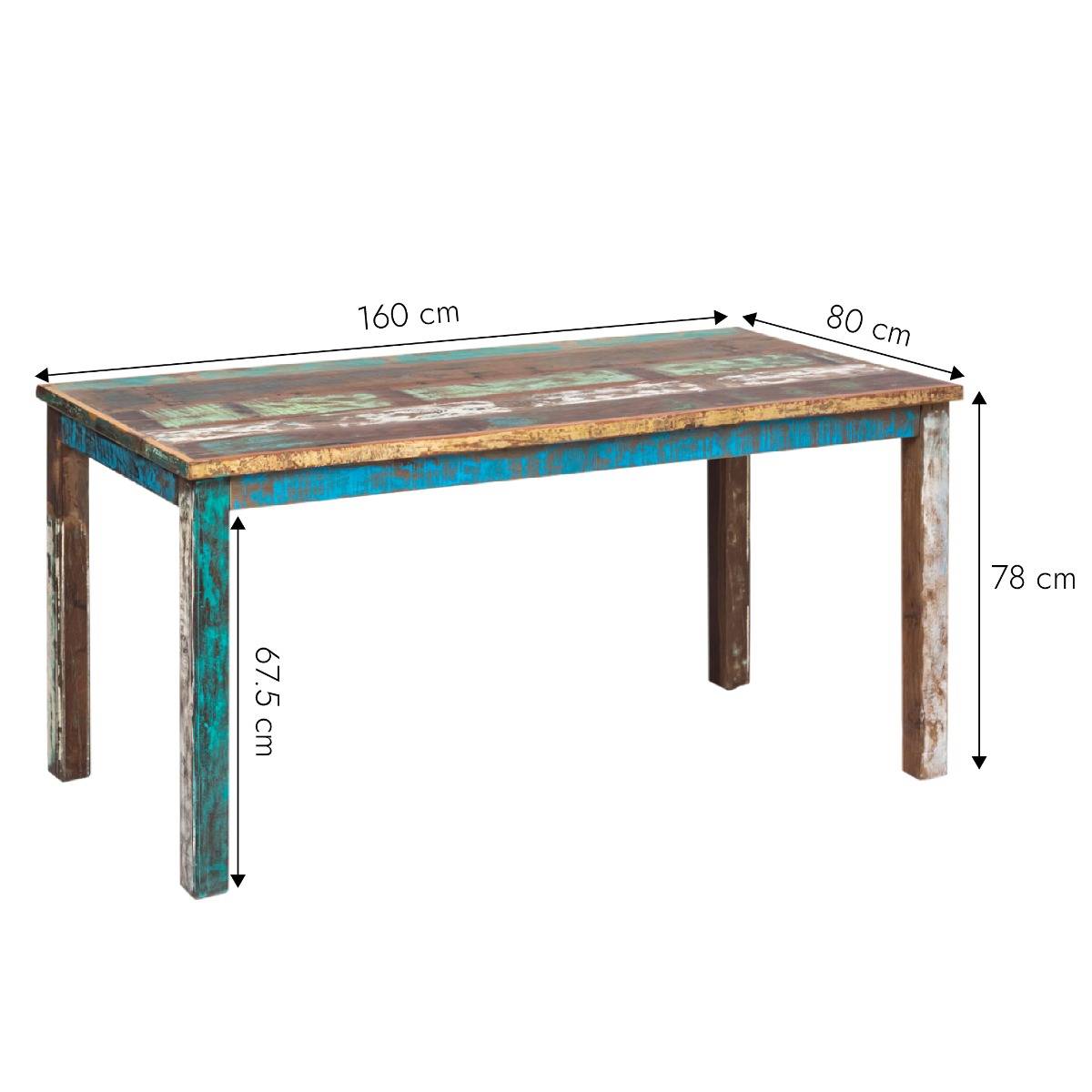 Table à manger en bois coloré Ethnik