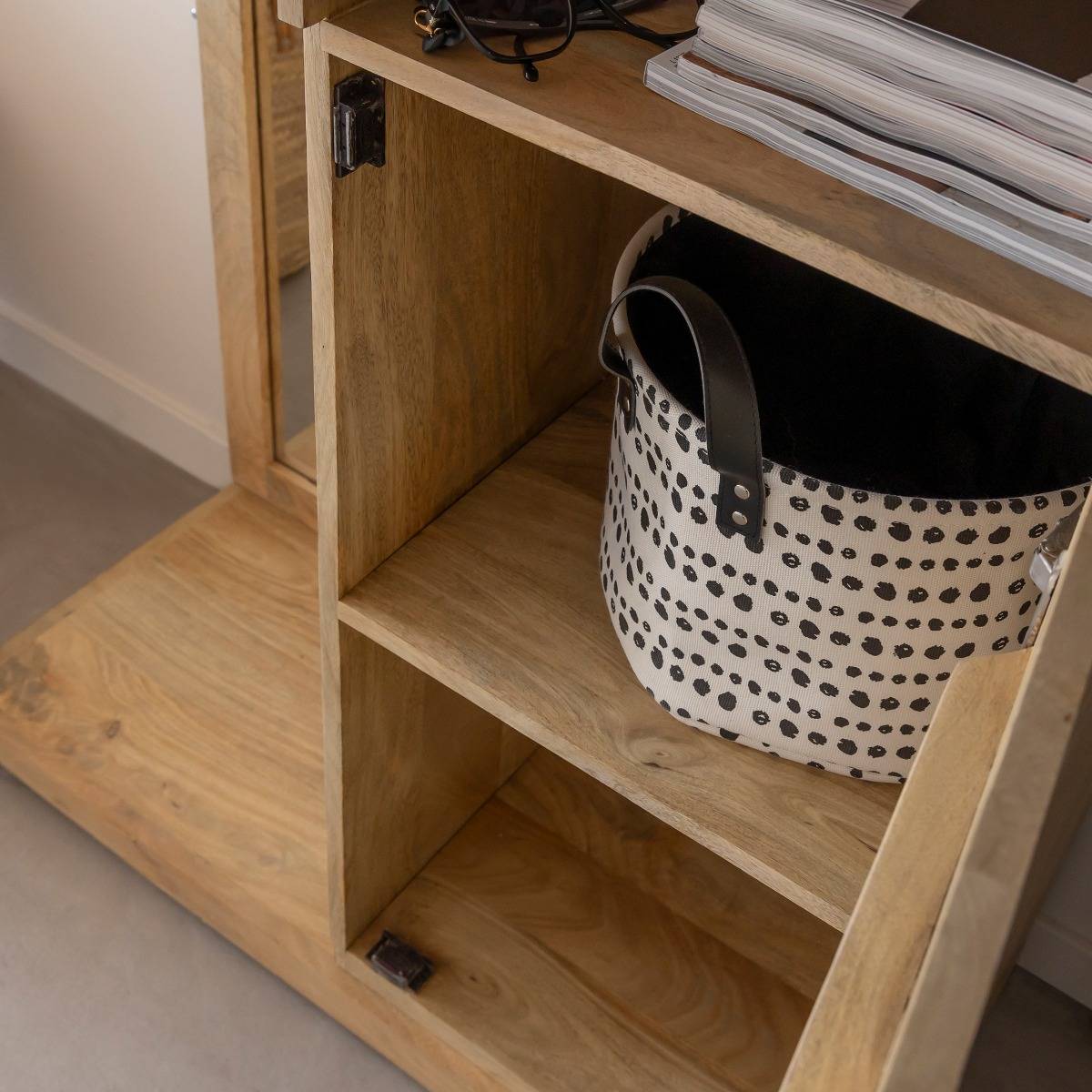 Dressing avec miroir en bois de manguier Juliet