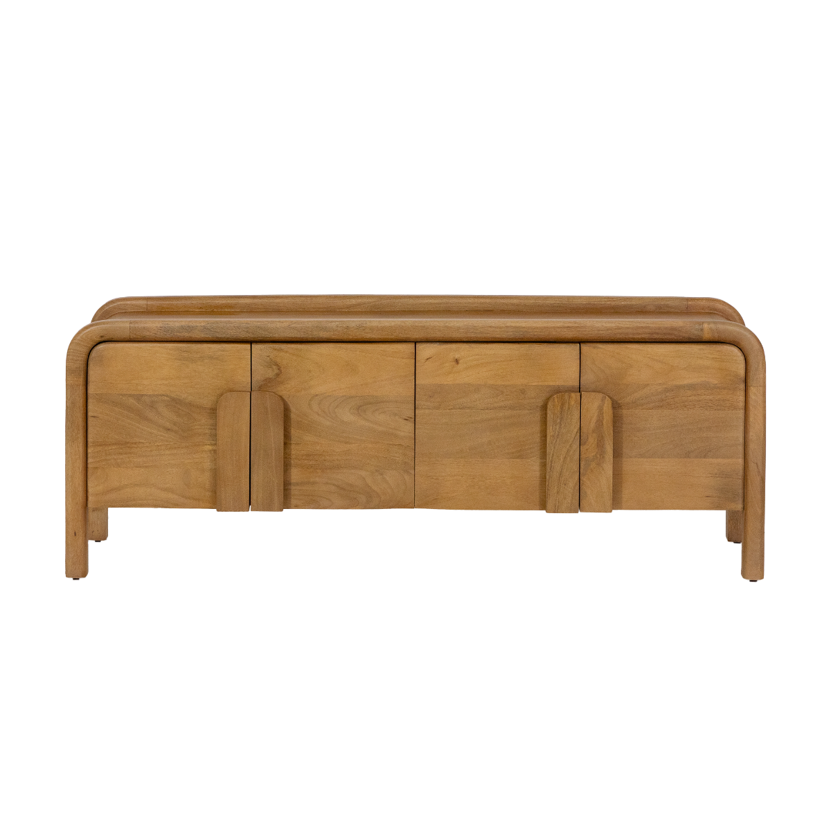 Meuble TV 4 portes en bois de manguier Féodor