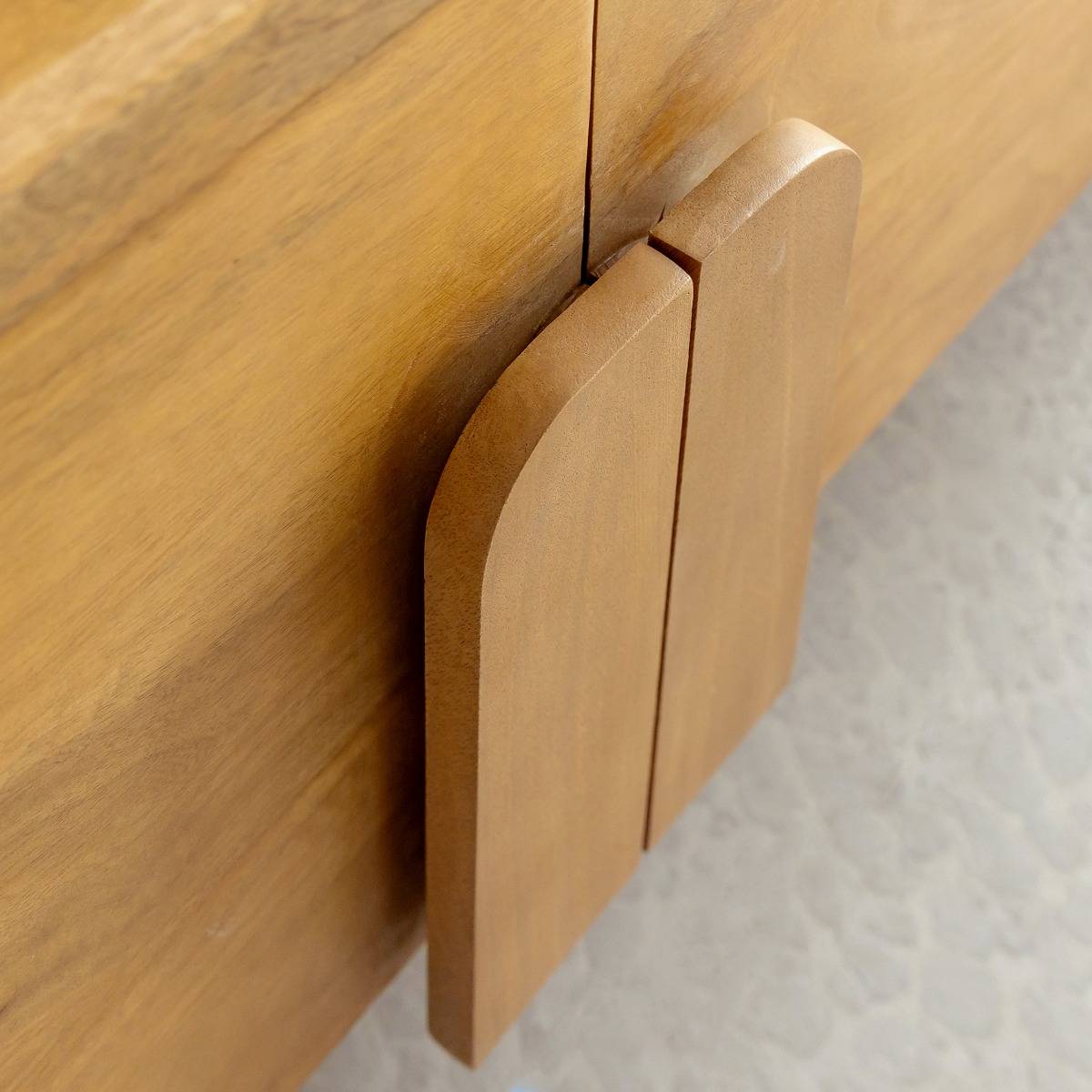 Meuble TV 4 portes en bois de manguier Féodor