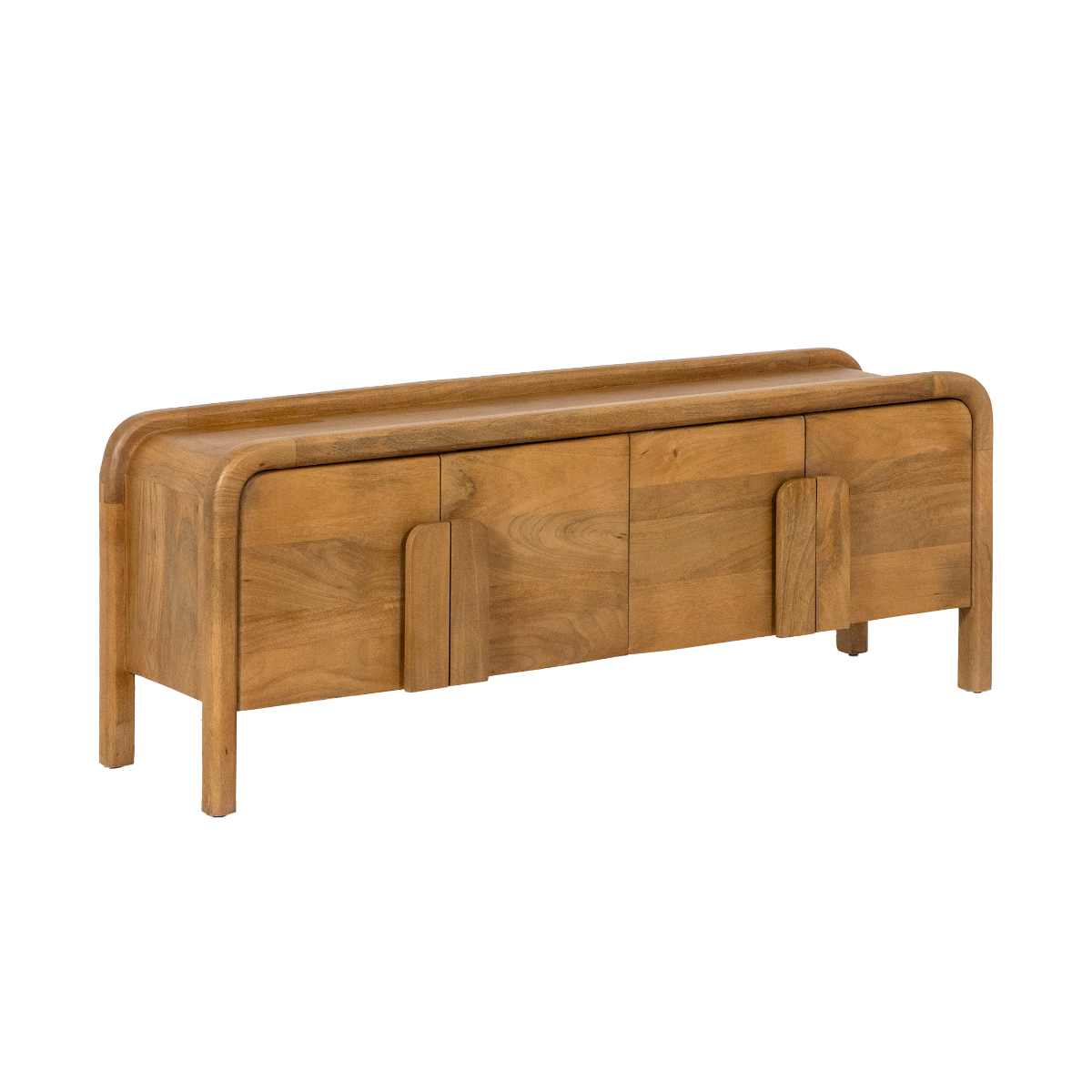 Meuble TV 4 portes en bois de manguier Féodor