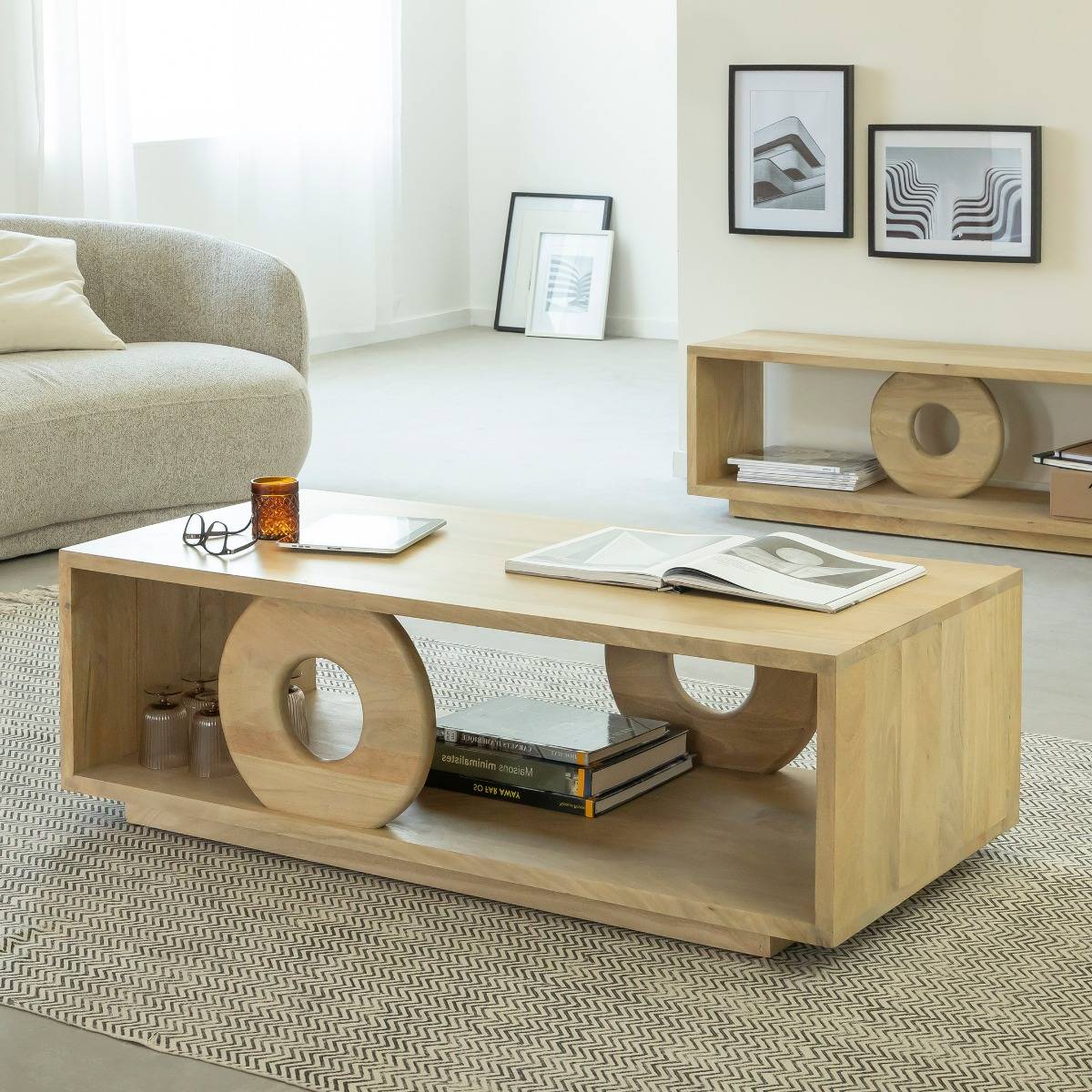 Table basse en bois de manguier Alwen