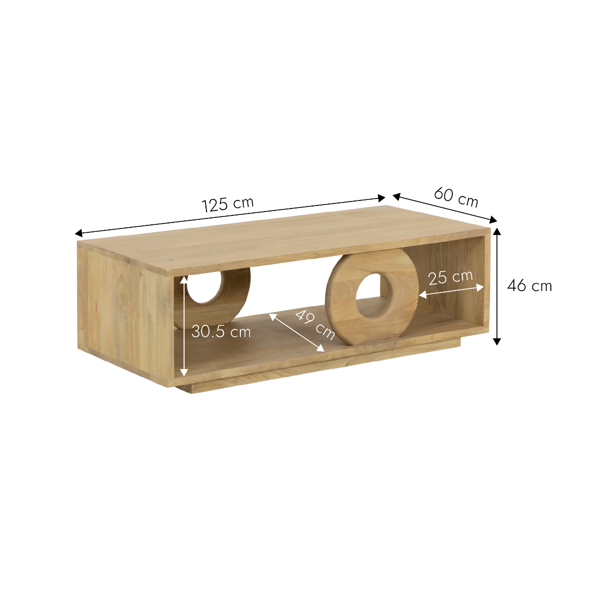 Table basse en bois de manguier Alwen