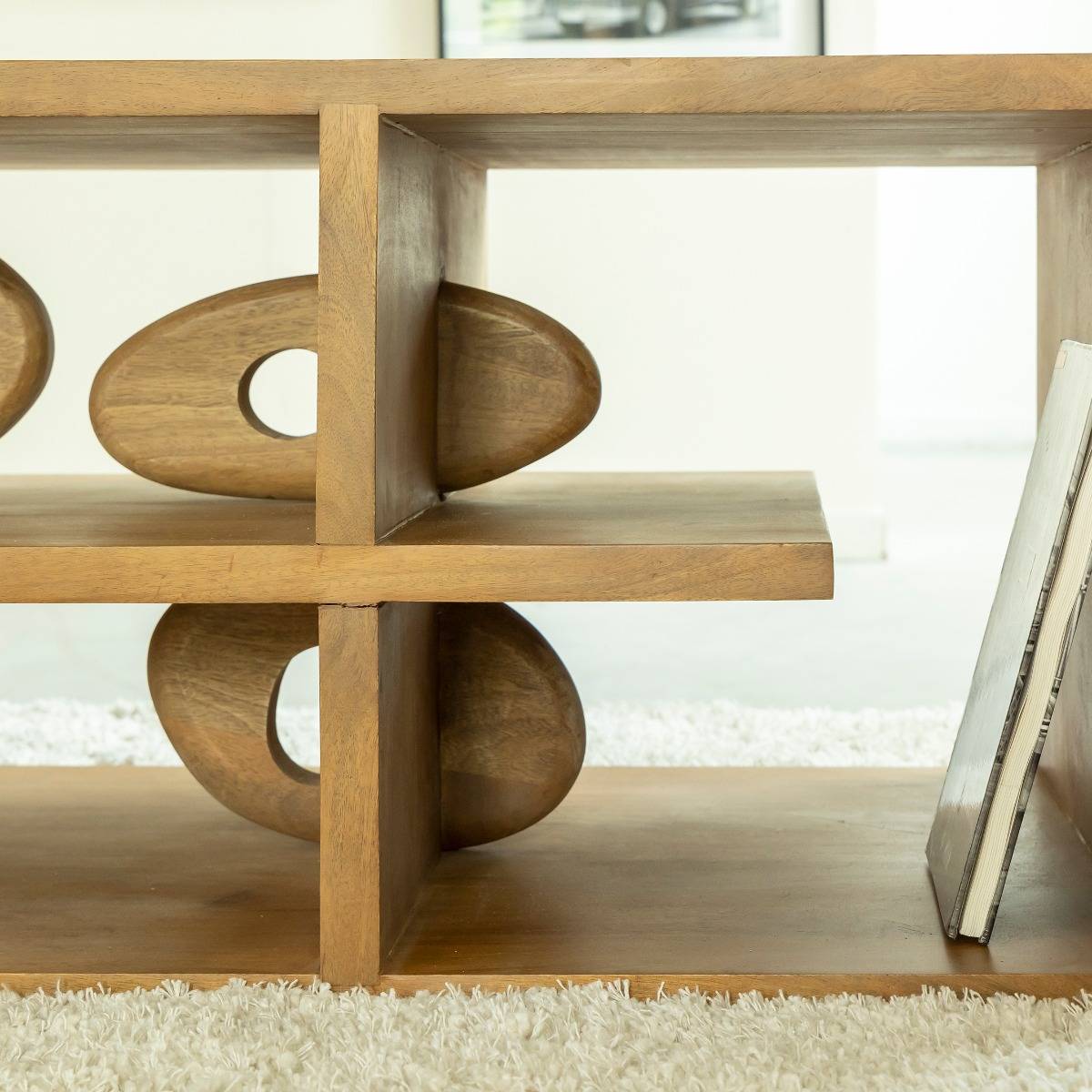 Table basse design en bois de manguier Alwen