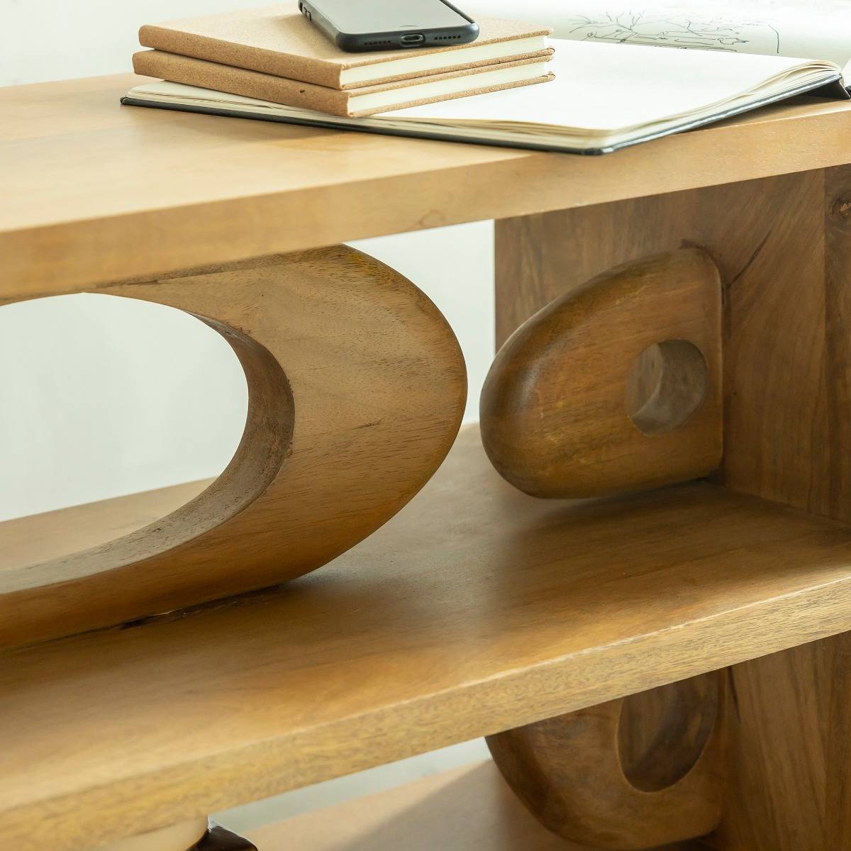 Meuble TV design en bois de manguier Alwen