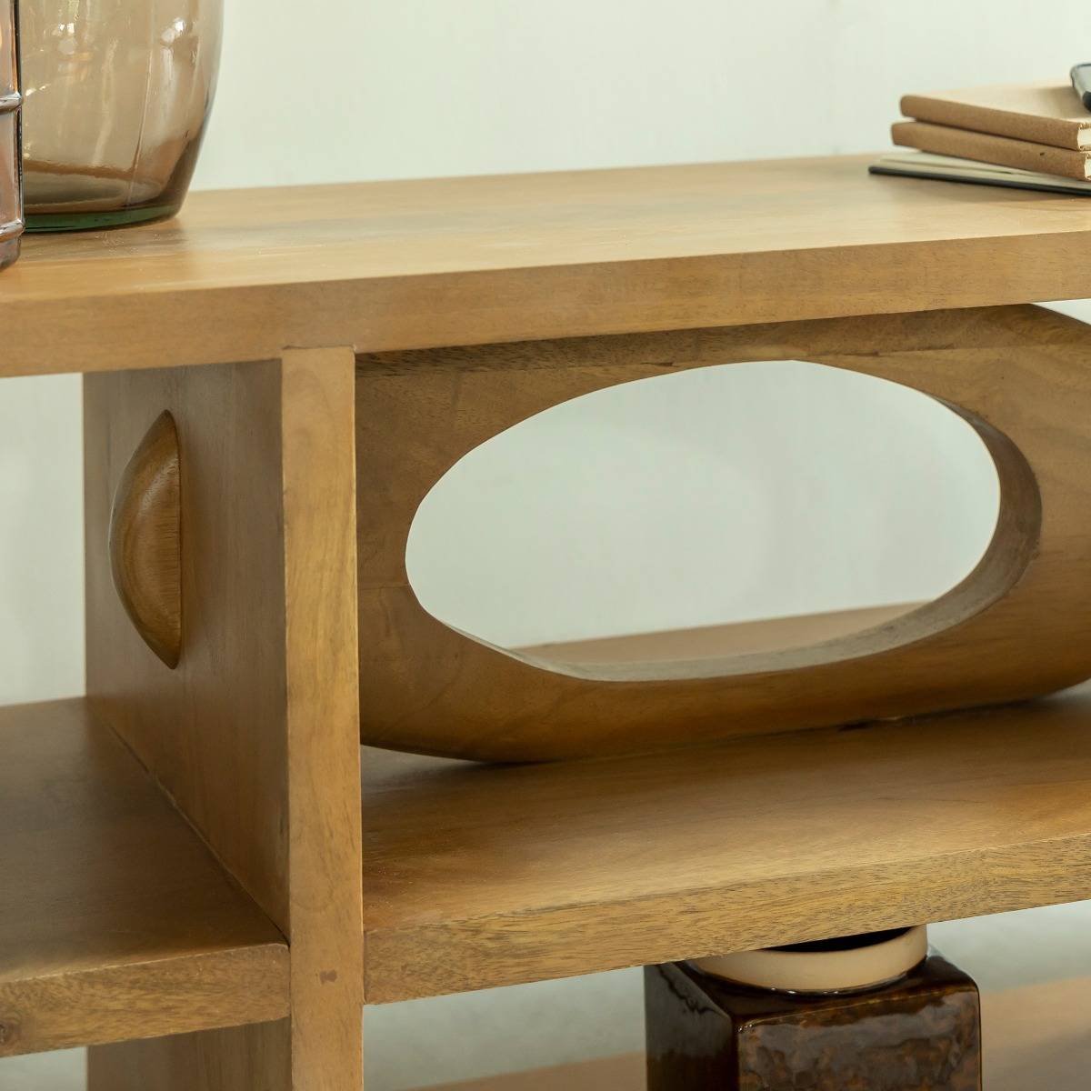Meuble TV design en bois de manguier Alwen