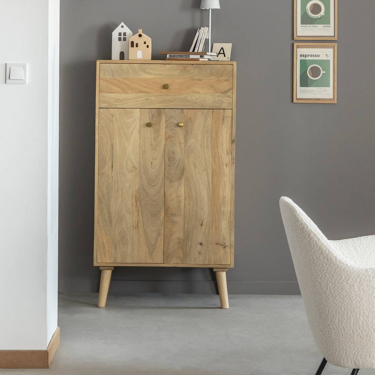 Buffet haut en bois de manguier Aven