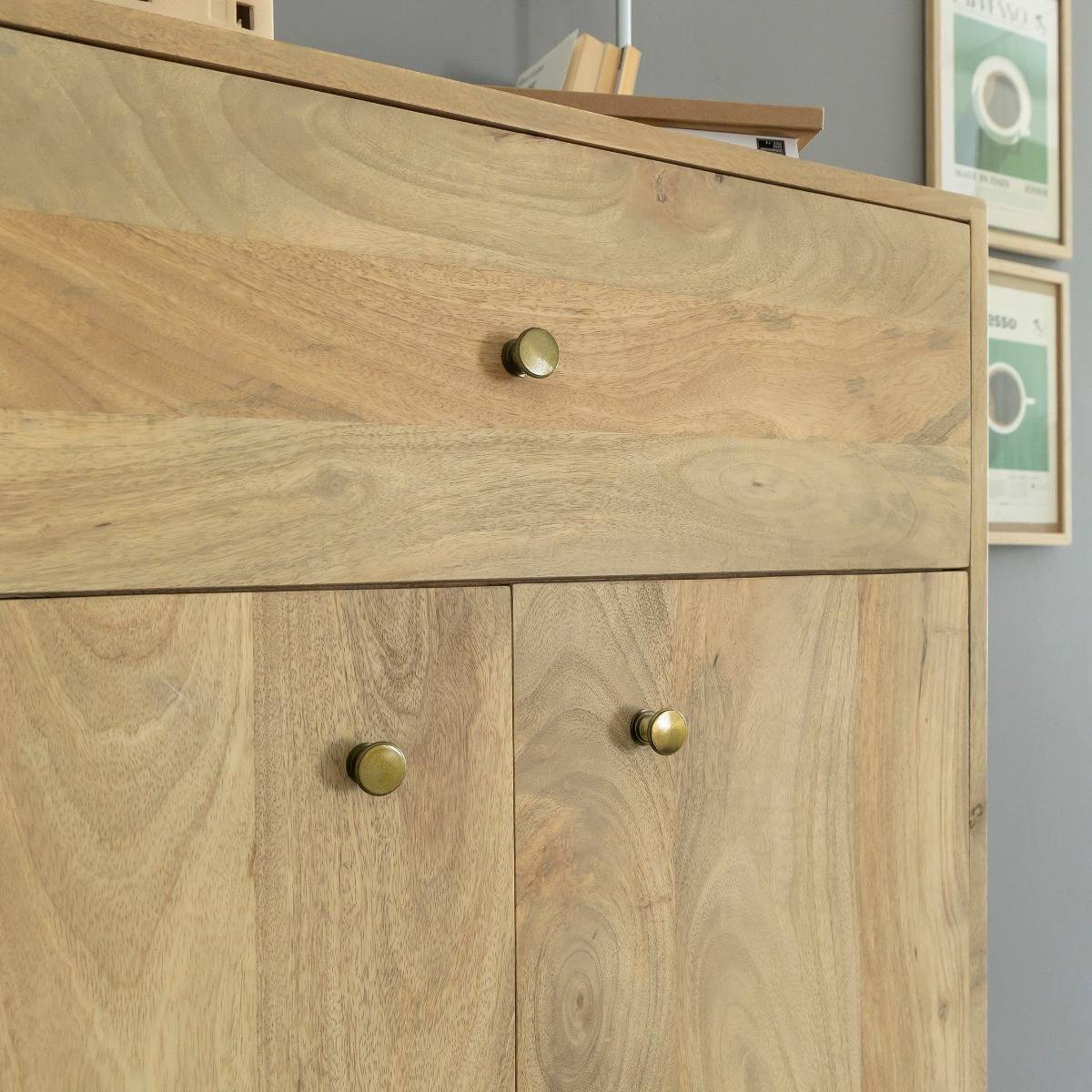 Buffet haut en bois de manguier Aven