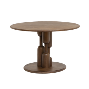 Table à manger ronde en bois de manguier Zola