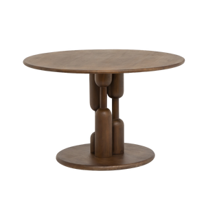 Table à manger ronde en bois de manguier Zola