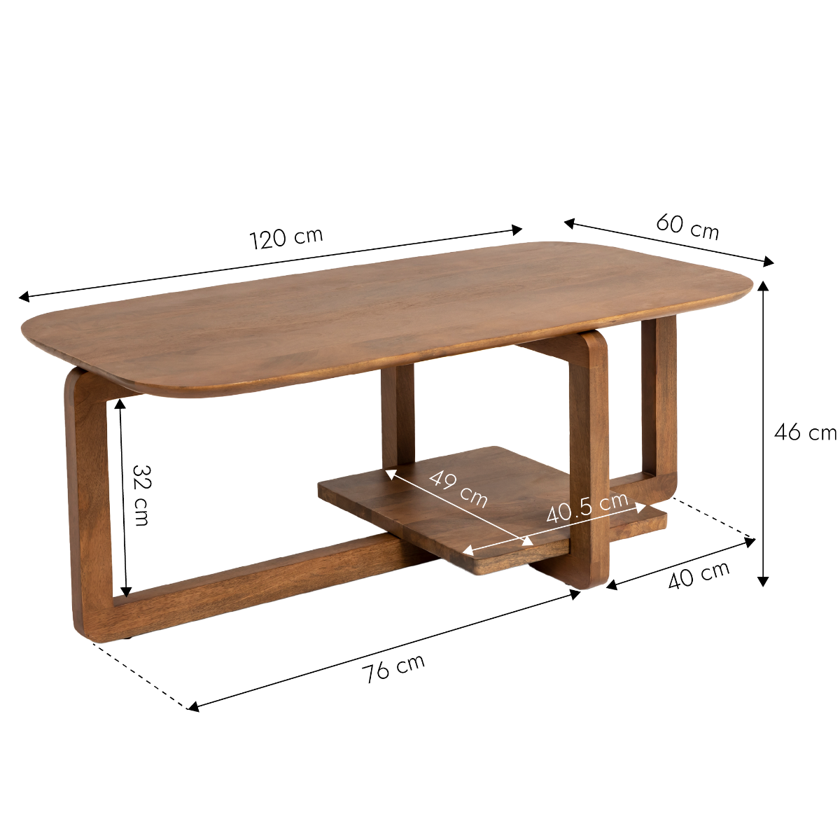 Table basse en bois de manguier Zola