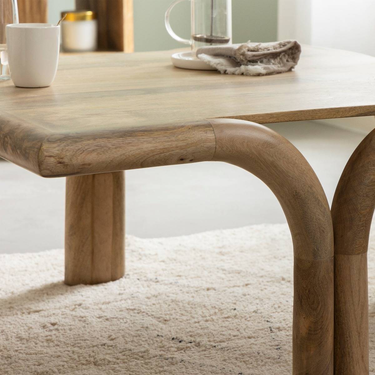 Table basse carré en bois de manguier Zola