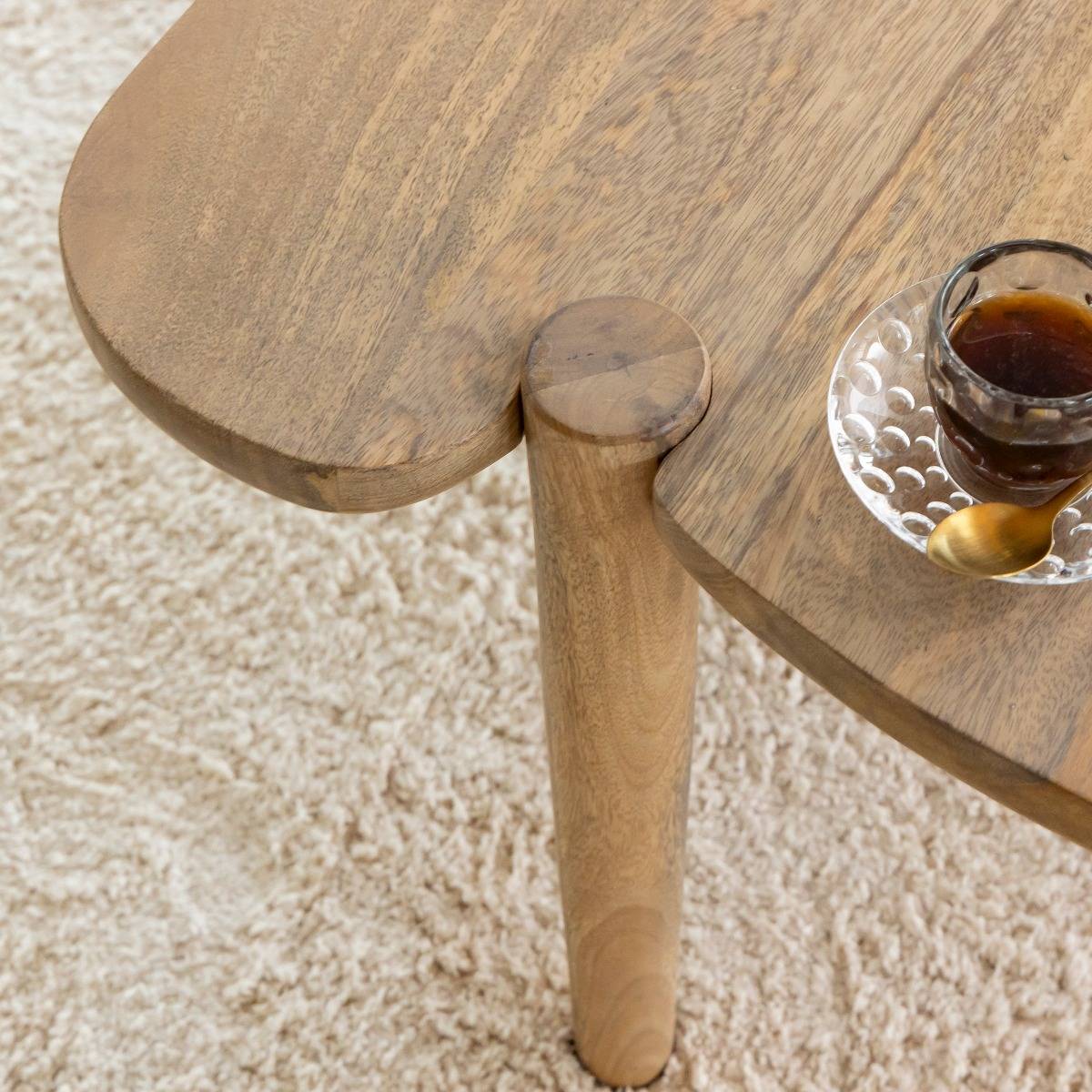 Table basse vague en bois de manguier Zola