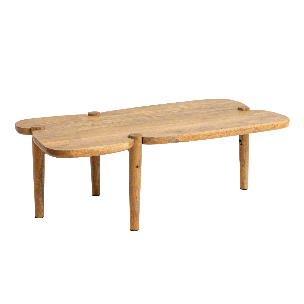 Table basse vague en bois de manguier Zola