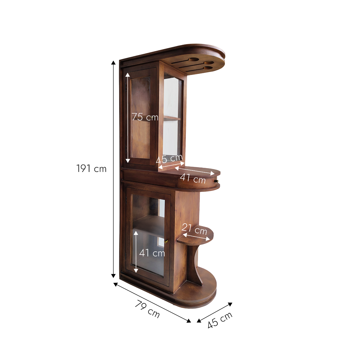 Meuble bar en bois de manguier Narek