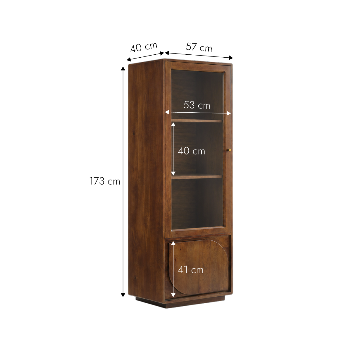 Vitrine en bois de manguier Laurent