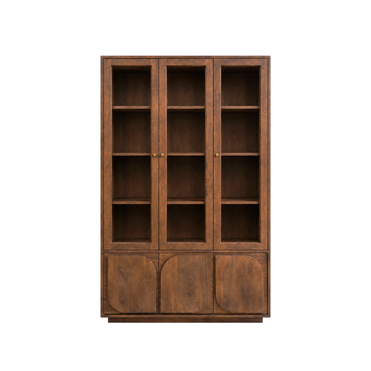 Vitrine 3 portes en bois de manguier Laurent
