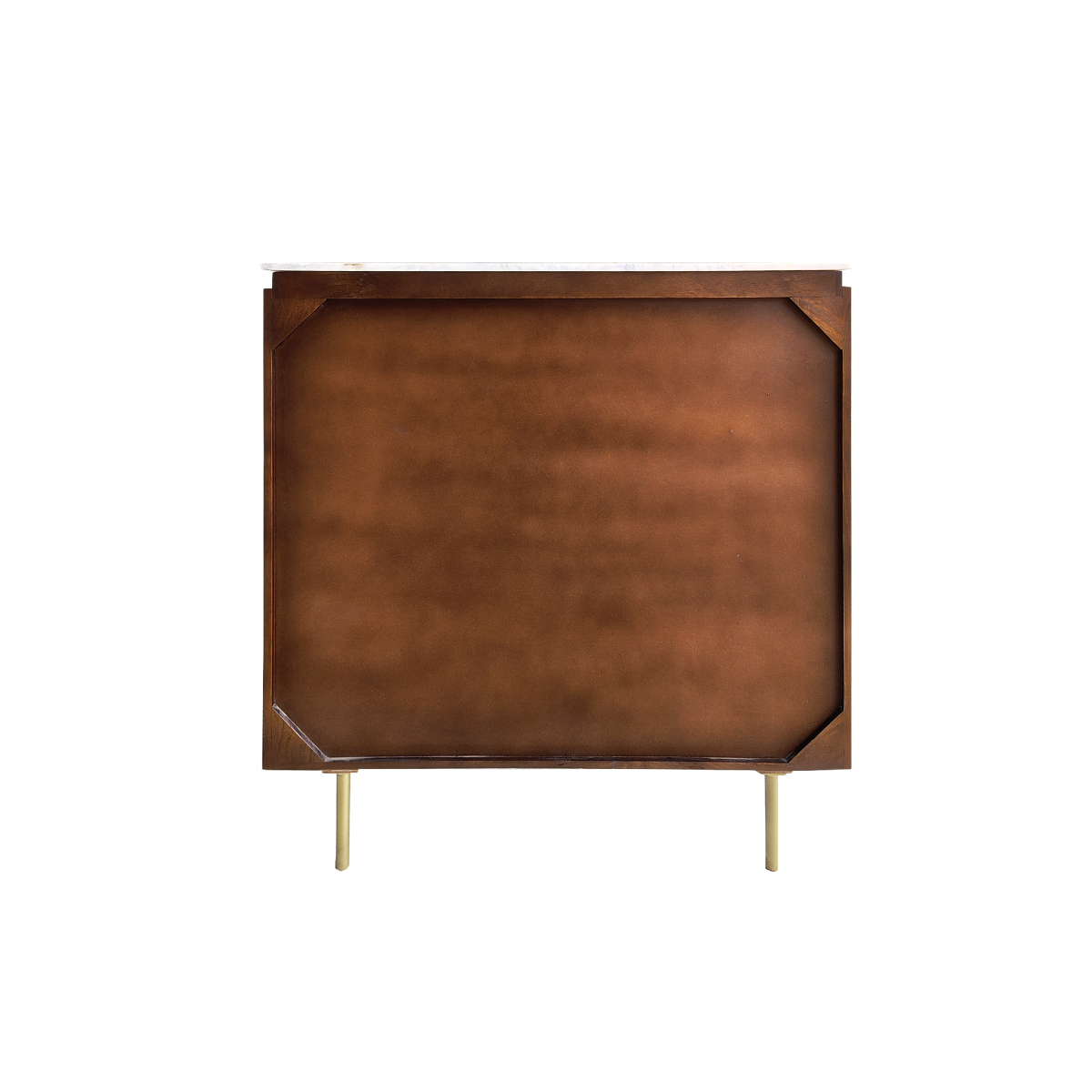 Meuble bar en bois de manguier et marbre Sienne