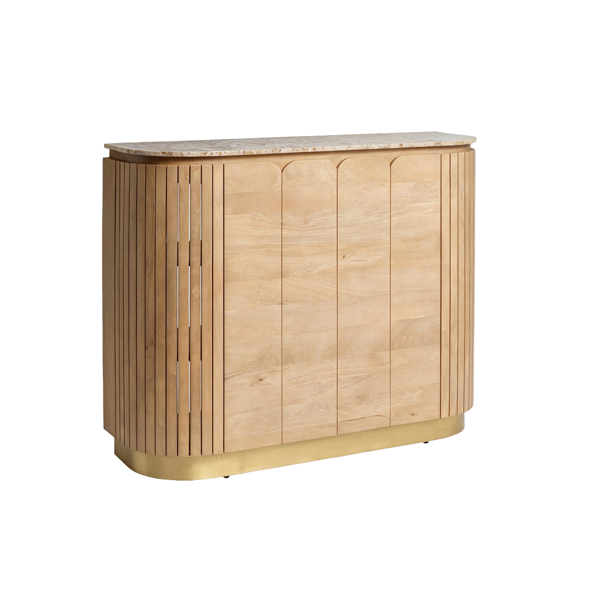 Bar en marbre et bois de manguier Cyrène