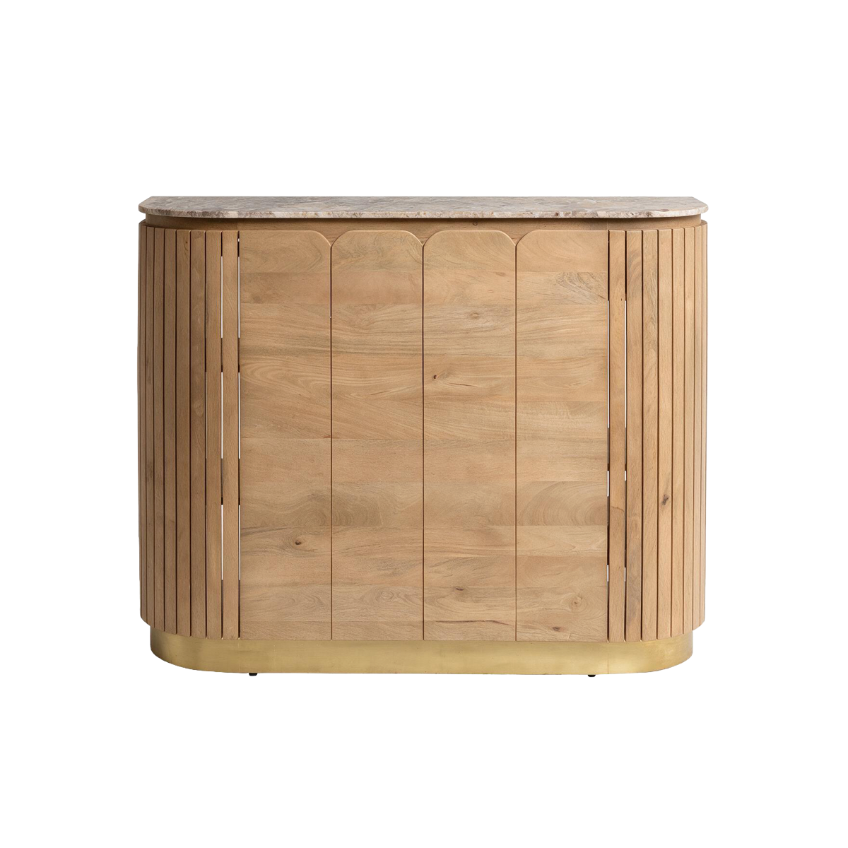 Bar en marbre et bois de manguier Cyrène