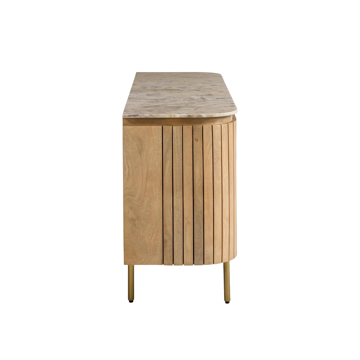 Commode 6 tiroirs en marbre et bois de manguier Cyrène