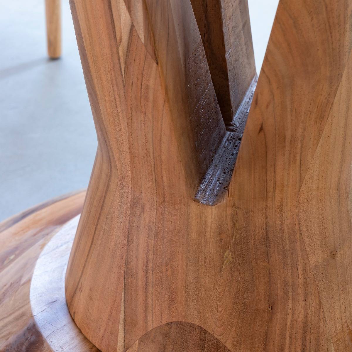 Table à manger ovale en bois d'acacia 220 cm Sauge