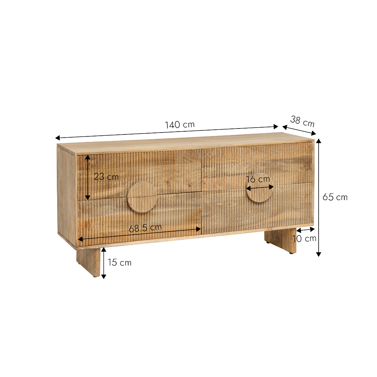 Commode en bois de manguier Ewan