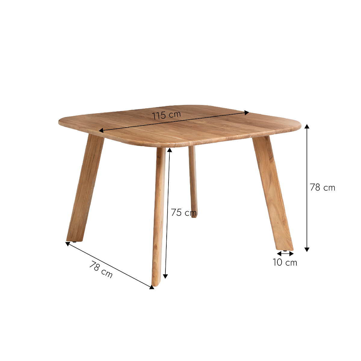 Table à manger en bois acacia Flora