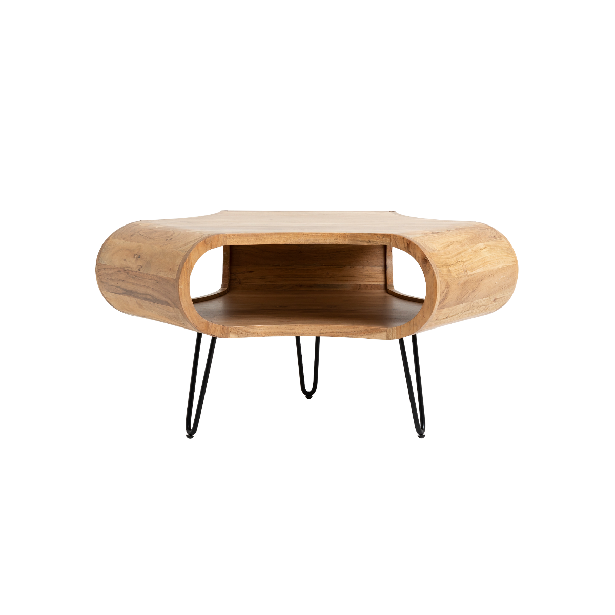 Table basse en bois d'acacia et métal Ian