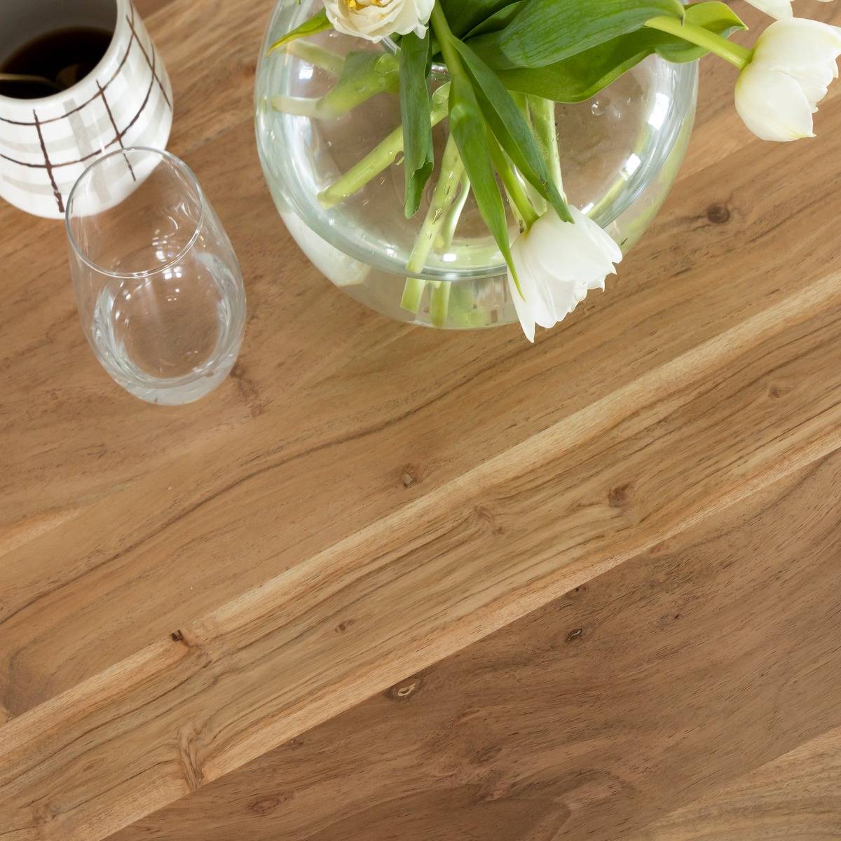 Table basse en bois d'acacia et métal Ian