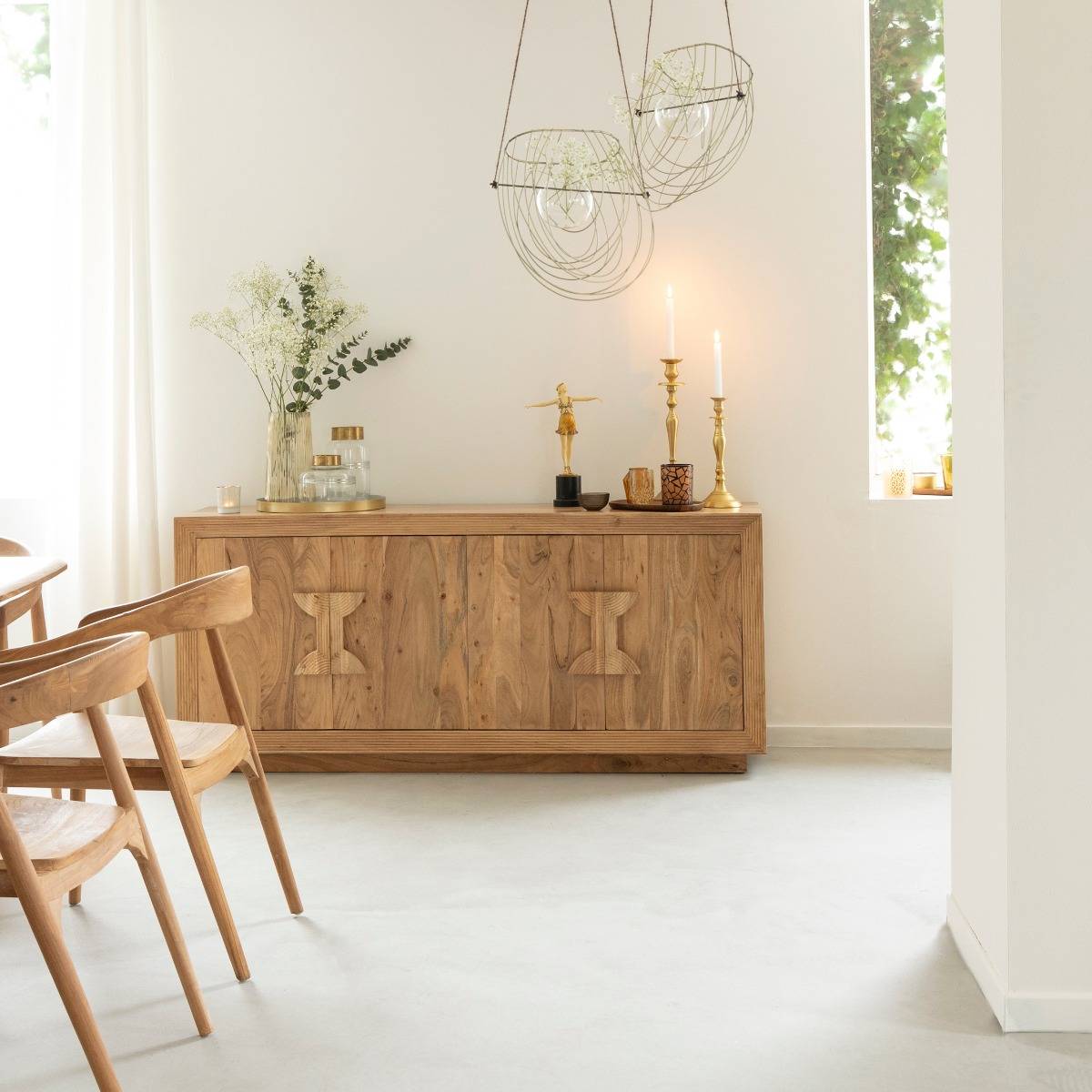 Buffet en bois d'acacia Lonni