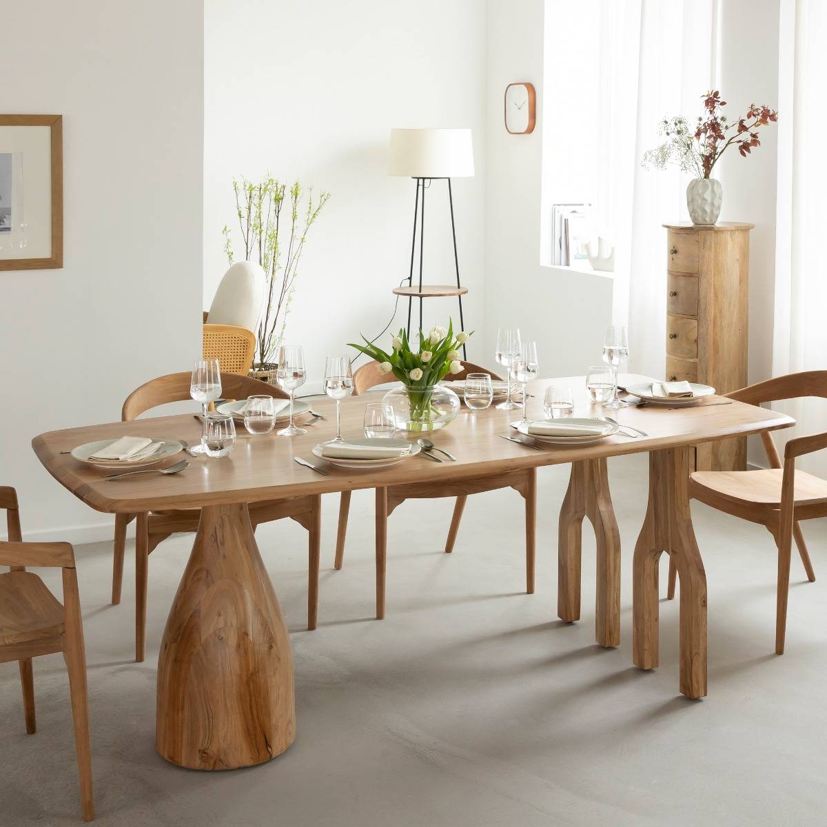 Table à manger en bois d'Acacia Anaé