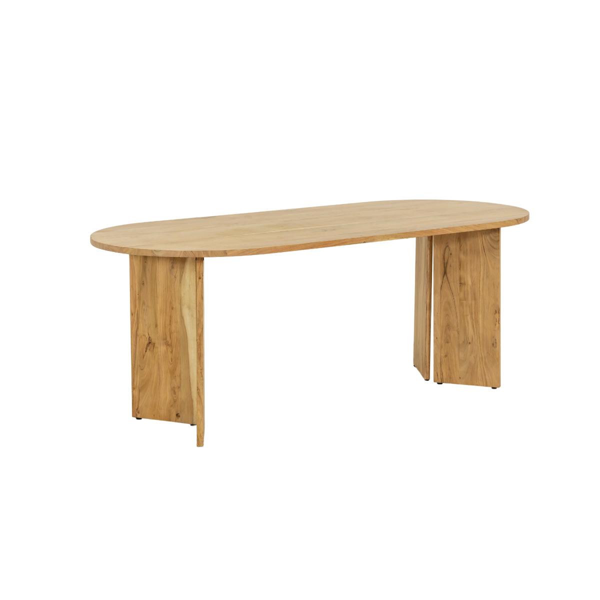 Table à manger ovale en bois d'acacia Elwen