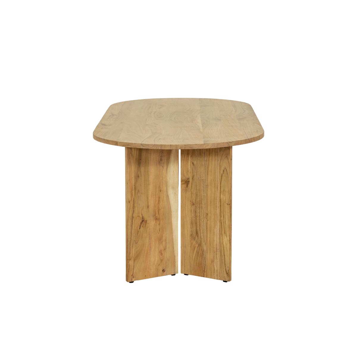 Table à manger ovale en bois d'acacia Elwen