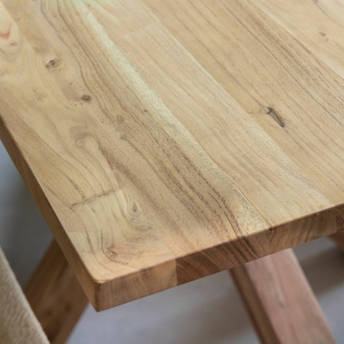 Table à manger rectangulaire en bois d'acacia Izel