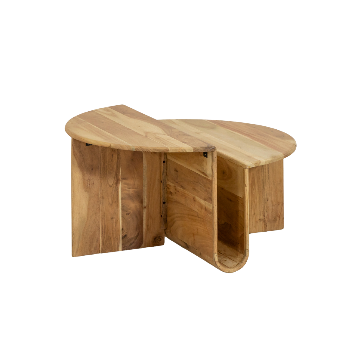 Table basse ronde en bois d'acacia Astare