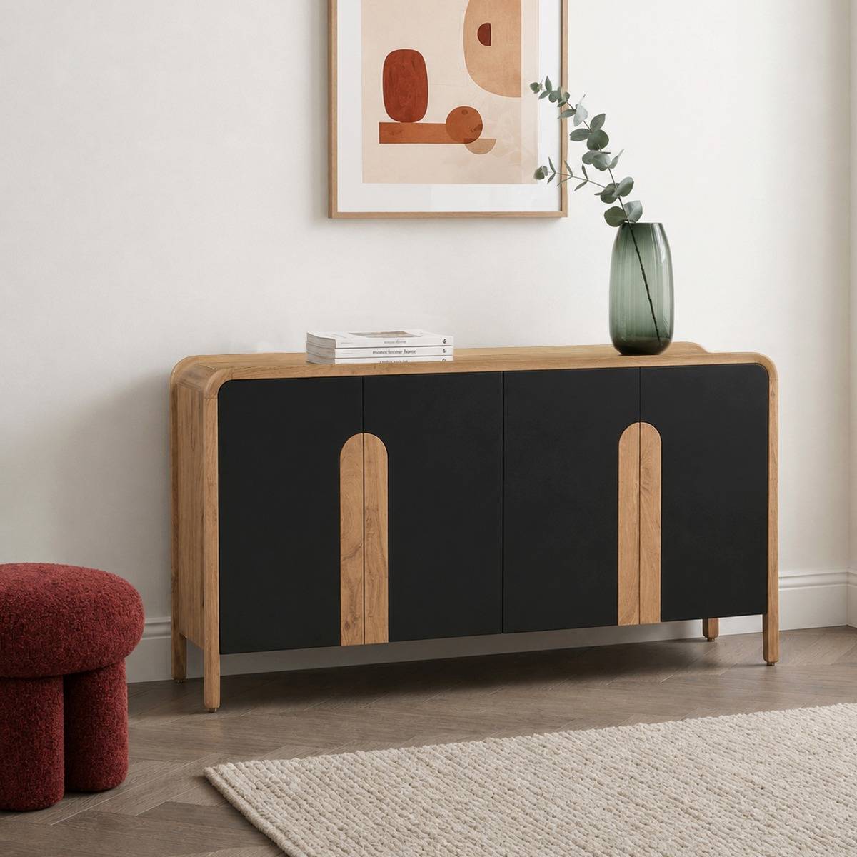 Buffet 4 portes en bois d'acacia César