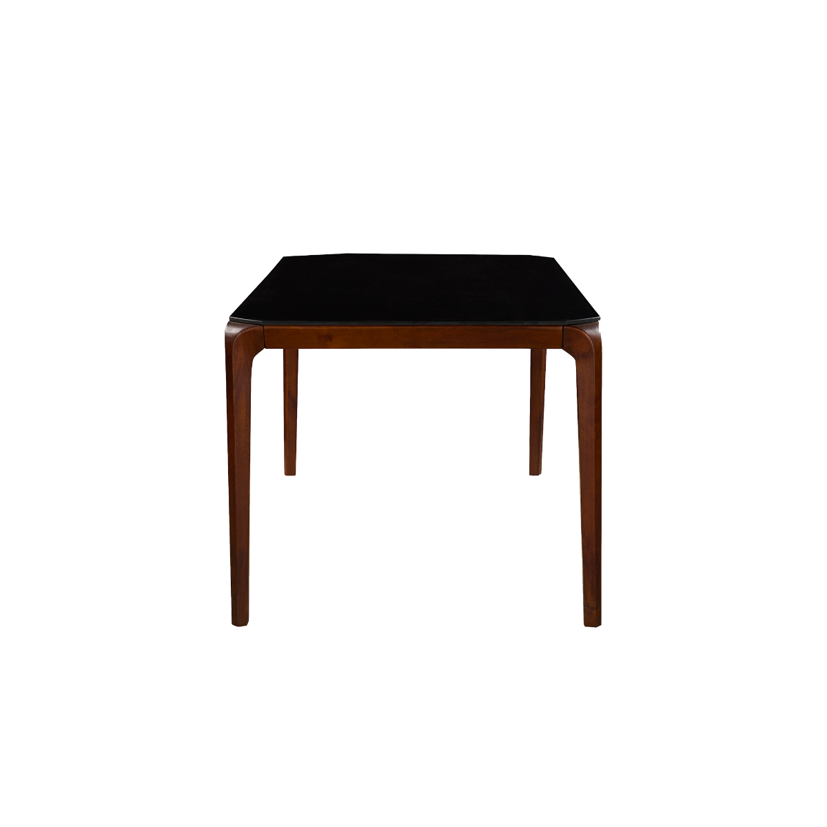Table à manger en bois de manguier et en verre Carrie